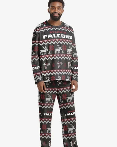 FOCO Men's NFL Atlanta Falcons Primary Team Logo Ugly Pajama Set Size Men’s XL Cover