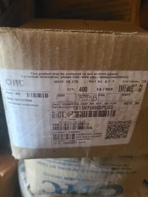 Belden EX11N716WSPLUS Universal Coaxial Compression Connector Cable BOX Qty 400 - Image 1 of 3