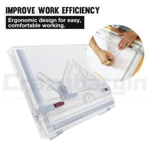 PRO A3 Drawing Board Table Tool Portable Drafting Kit Parallel Motion Adjustable - Picture 1 of 12