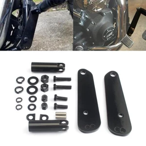 Adjustable Highway Foot Pegs Mount Bracket Kit For Harley Dyna Fat Bob FXDF FXD - Picture 1 of 7