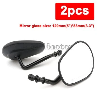 Espejos retrovisores laterales Black Teardrop para Harley-Davidson Super Glide Road King Foto 1 de 4