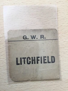 G, W, R, LUGGAGE LABEL, ( Litchfield, ,) - Picture 1 of 1