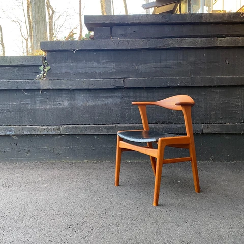 1960’s Danish Modern Teak Desk Armchair by Erik Kirkegaard for Høng Stolefabrik Cover