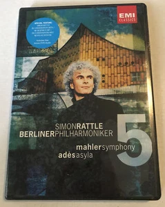 Simon Rattle Die Berliner Philharmoniker - Mahler: Symphonie Nr. 5 (DVD, 2003) Neu - Bild 1 von 2