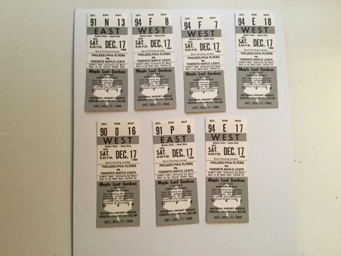 1988 Toronto Maple Leafs 7 hockey games Dec.18 and more ticket lot deal Cover