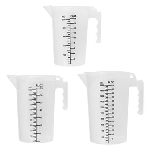Misurino graduato in plastica con manico beccuccio e coperchio brocca miscelatore 1000ml - Foto 1 di 19