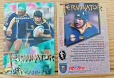 Futera Card Crazy Authentics 1996 NZ Rugby Union Terminator Card Josh Kronfeld