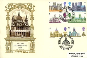 GB FDC 1969 British Cathedrals cover. Philatex St Pauls London EC pm. Cat £25 - Picture 1 of 1