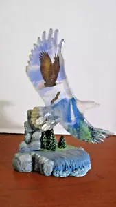 ON FREEDOM'S WINGS SAMMLUNG 3616A EINSAME HÖHE Adler SKULPTUR FIGUR - Bild 1 von 4