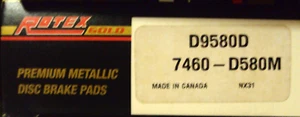 Juego de pastillas de freno de disco trasero, semimetálico - Rotex D9580D - Imagen 1 de 1