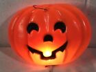 Vtg Halloween Pumpkin Hanging Jack O Lantern Lighted Blow Mold Double Sided