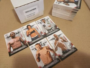 2010 LEAF MMA Complete Base Set 1-100 JON JONES , GINA CARANO , SILVA UFC ROOKIE - Imagen 1 de 2