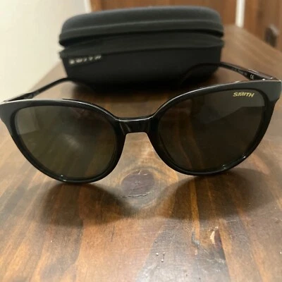 Smith “Cheetah”- Jet Black D28 Tortoise Shell Shaped Designer Sunglasses - Image 1 of 4