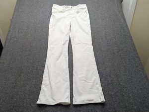 American Eagle Jeans Damen 10 weiß Low Rise Kick Boot Cut Boho Western Cowgirl - Bild 1 von 14
