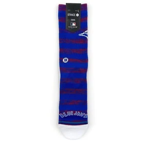 Stance Toronto Blue Jays Twist Crew Socks Mens Size Large MLB Blue Red Fan Gift - Picture 1 of 6
