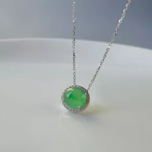 【KATHY JADE】【MEJOR COMPRA】Collar de Jadeíta Verde Esmeralda Helada《Grado A》 - Imagen 1 de 2