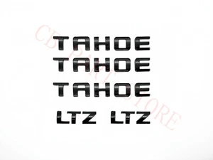 5x Gloss Black 2007-18 TAHOE LTZ Nameplate EMBLEM Letter Badge kit 15825693 - Picture 1 of 6