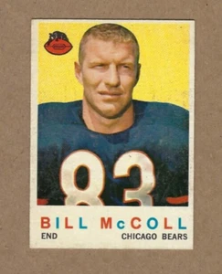 1959 Topps Football Card #151 Bill McColl Chicago Bears Stanford Indians EX OC - Imagen 1 de 2