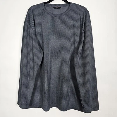 Camisa gris manga larga Helly Hanson a rayas poliéster mezcla rayón para hombre XL Foto 1 de 4