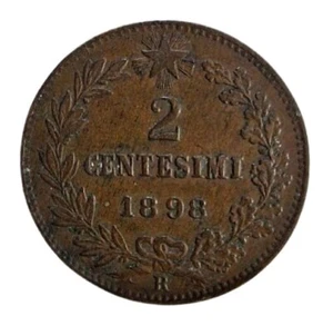 Hn Kingdom D'Italia. Umberto I (1878-1900) .2 Cents 1898R Cu. Giant, 56 b770 - Picture 1 of 2