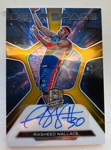 2022 Panini Spectra Rasheed Wallace Auto Deep Space Gold Parallel #/10 Autograph