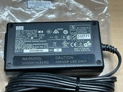 Cisco 48V ADP-18FB 34-1977-05 AC Adapter Power Charger 5.5mm*2.5mm VoIP Phone - Image 1 of 3