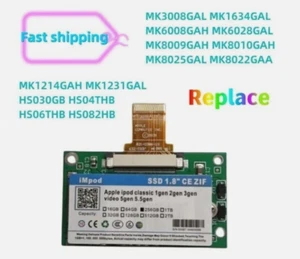 256GB ZIF SSD Upgrade MK3008GAL MK8010GAH MK1634GAL For iPod 5th 7th Classic Lot - Afbeelding 1 van 4