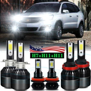 For 2013 2014 2015 2016 2017 2018 Chevy Traverse Combo LED Headlight+Fog Light - Picture 1 of 12
