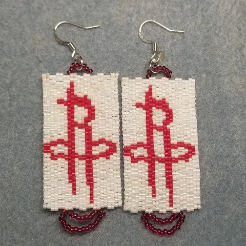 Houston Rockets Style Handmade Dangle Earrings Cover