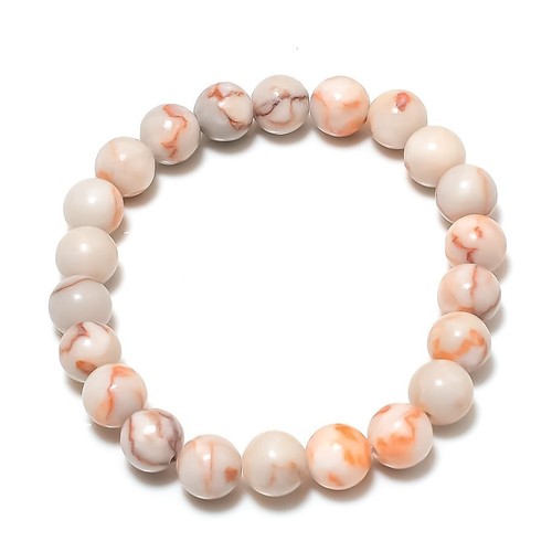 VALENTINO Bracciale fatto a mano pietra preziosa avventurina arancione naturale regalo regolabile Y272