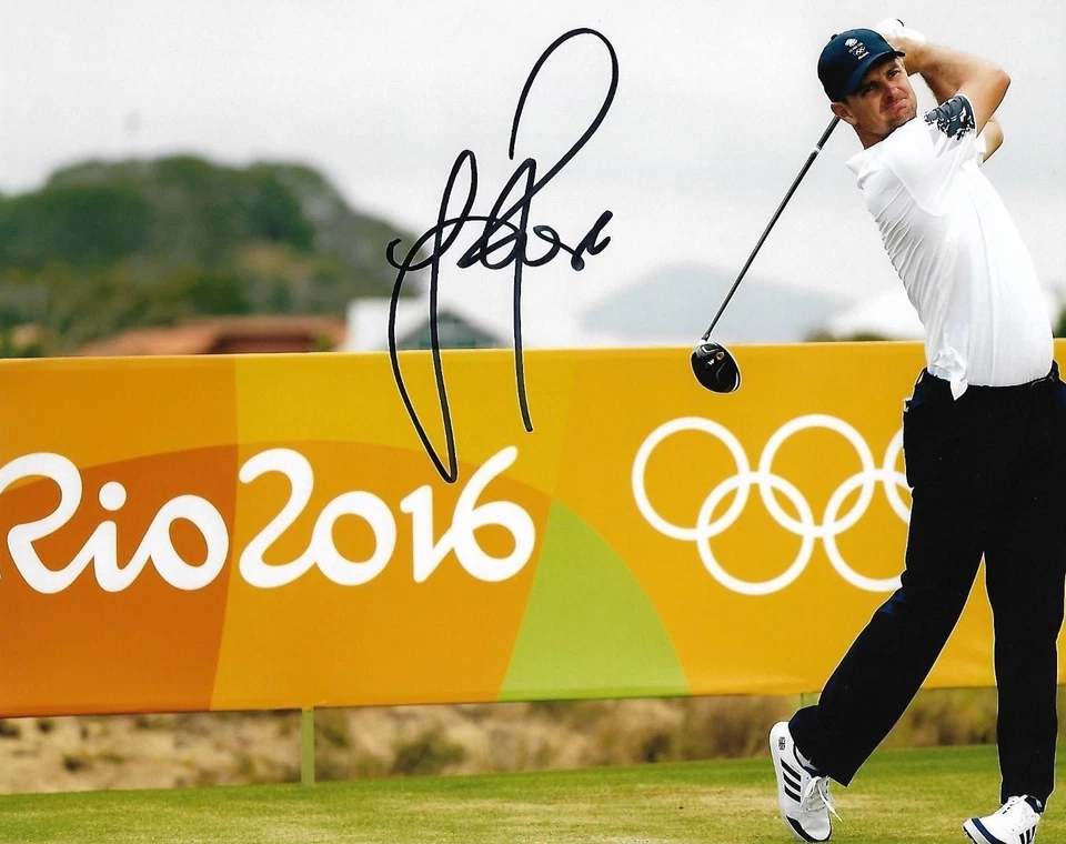 FOTO 8X10 FIRMADA POR JUSTIN ROSE US OPEN 2013 MASTERS PGA GOLF 2016 OLÍMPICOS 2023 Foto 1 de 1