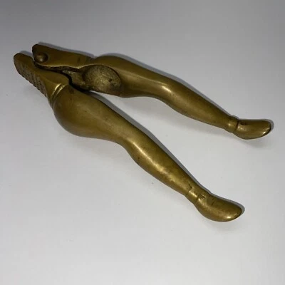 Vintage Brass Nutcracker Womans Figural Female Ladies Legs Naughty Risque - Image 1 of 4