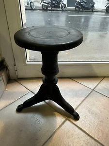VECCHIO SGABELLO PER PIANOFORTE PRIMI 900 LEGNO ALTEZZA REGOLABILE PIANO STOOL - Imagen 1 de 9