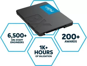 Crucial BX500 3D NAND SATA3 2.5-inch SSD 540/500MB/s - 240GB/500GB/1TB/2TB/4TB - Picture 1 of 12