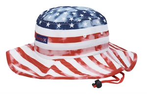 Hurley amerikanische Flagge bedruckt Americana Vagabund Boonie Eimer Mütze mit Kordelzug - Bild 1 von 5