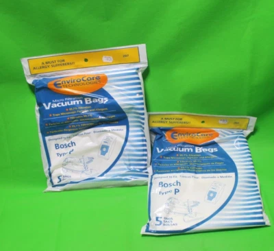 Bolsas de vacío Bosch tipo P microfiltración 207 (2 paquetes = 10 bolsas) Foto 1 de 4