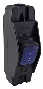 Interruptor de cable impermeable carcasa con interruptor basculante intercambiable azul bel. - Imagen 1 de 13