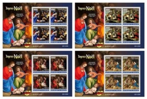 Burundi - 2022 Christmas Paintings - 4 4 Stamp Sheets - BUR2201151f - Picture 1 of 1