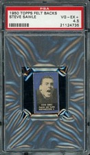 1950 Topps Felt Back Football Steve Sawle Northwestern PSA 4.5 VG-EX+ LOOK!