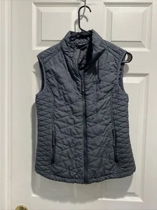 Women's Jack Wolfskin Gray Stormlock Microguard Quilted Vest Small - Picture 1 of 7