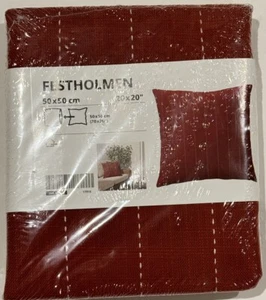 Ikea Festholmen Cushion Pillow Cover Red Burgundy Stitch Pattern Holiday 20x20 - Picture 1 of 4