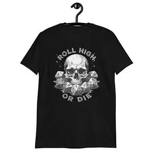 Camisa DnD Roll High OR Die, camisa dnd para hombres, camisa dnd papá, dnd regalos, camisa DM - Imagen 1 de 8