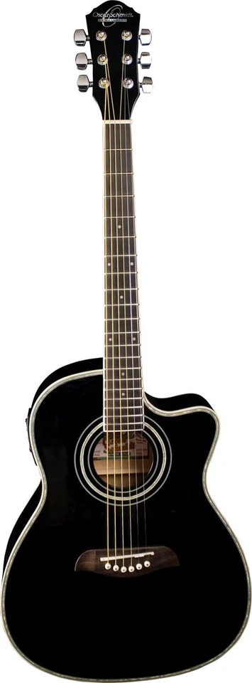 Oscar Schmidt 3/4 Dreadnought Acoustic Electric Guitar - Black - OG1CEB - Image 1 of 1