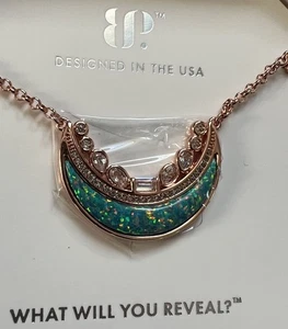 Bomb Party RARE UNICORN ALERT October 2025 necklace rose gold teal fire opal - Picture 1 of 4