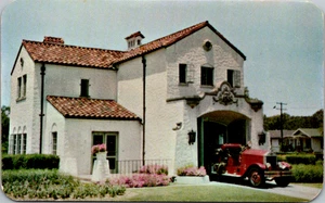 Postal de colección Shreveport Louisiana LA estación de bomberos camión de bomberos años 50-60 - Imagen 1 de 2