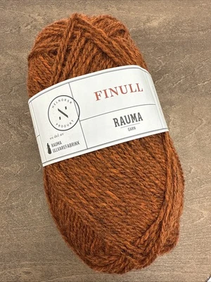 Finull Rauma Garn Yarn Rust Heather #4132 Norway Scandinavian 100% Wool 50g - Image 1 of 3
