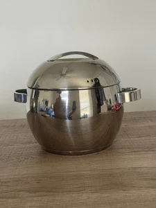Pentola di riso vintage IKEA 179 39 3 qt a forma di sfera atomica acciaio inox RARA MCM - Foto 1 di 4