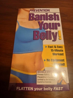 Prevention Banish Your Belly VHS New/Sealed Movie Michele Stanten **BRAND NEW** - Image 1 of 2