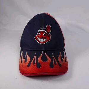 Vintage Cleveland Indians Chief Wahoo Ball Cap Flames Twins Enterprises - Picture 1 of 8