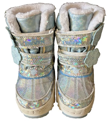 Botas de invierno Frozen usadas para niñas talla 11 Foto 1 de 4